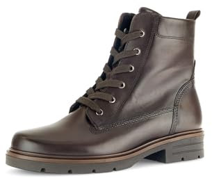 Gabor Schnürstiefeletten - Stiefeletten Damen - Schnürboots mit Wechselfußbett - Winterschuhe Damen mit Blockabsatz - Mocca 28