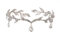 Caiguoer Hochzeit Silber Tiara und Krone Anhänger Kristall Tiara Stirnband für Braut Brautjungfer Krone Geburtstag Cosplay Zubehör für Frauen und Mädchen