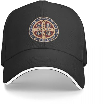 CWCMZDH Baseballmütze Baseballkappe Saint Benedict Medaille Baseball Kappe Golf Snap Zurück Hut Männlichen Herren Hut Frauen