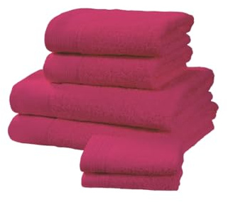 Chums Egyptian Towels 2 Pack Luxury weight 600g Super Soft Hand Towel Bath Towel or Bath Sheet Raspberry Bath Towel (28 x 49?)