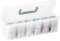 NZZVNZ Sammelkarten Box für Karten, Inklusive 6 Premium Kartentrenner Kartenbox für Sammelkarten kompatibel mit 900 Karte Aufbewahrungsbox(Transparent)