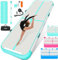 ALLPICK Turnmatte Aufblasbar mit elektrischer Luftpumpe, Länge 3/4/5/6 m Trainingsmatte, 10/20 cm hoch Tumbling Matte, Doppelseitiges Design Aufblasbar für Gymnastikmatte, Yoga Grün 600 * 100 * 20 cm