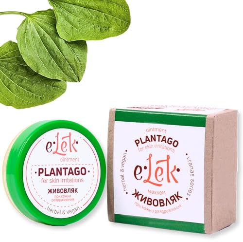 ELEK Spitzwegerich Salbe 20 ml - Natürliche Pflege für die Haut | Tattoo Creme - Hautsalbe - Natürliche Salbe - Hautpflege im Winter & Sommer mit Olivenöl Bienenwachs Shea Butter