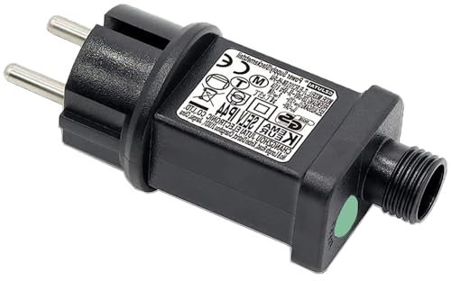 Beiyan 31V EU Stecker Lichterkette Stecker, Netzteil Lichterkette, Lichterkette Netzteil Adapter, IP44 Wasserdicht Transformator für Weihnachtsbeleuchtung Lichternetz Eiszapfenlichter