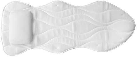 Tapis de baignoire antidérapant avec oreillers Coussin de baignoire avec ventouse Confort pour salle de bain Jacuzzi Spa,support de cou et de dos pour baignoire jacuzzi Convient à toutes les baignoi