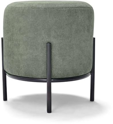 FRANKYSTAR Bonn Velvet kleiner runder Sitzhocker aus Kordsamt