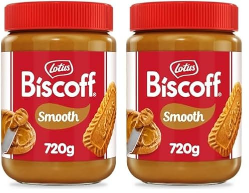 Lotus Biscoff | Süßer Brotaufstrich | Cremig | Karamellisierter Keksgeschmack | Vegan | Nussfrei | Kein Zusatz von Aromen oder Farbstoffen | PET Glas | 720g (Packung mit 2)