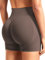 ZAAYO Damen Workout Shorts 3.6 Scrunch Shorts Nahtlose Booty Hoch Taille Butt Lifting Gym Yoga Biker Short Schokoladenbraun XS