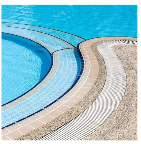 Rejilla de drenaje flexible para piscina, antideslizante, para baño, cocina, cubierta de drenaje de plástico empalmable (35 x 100 cm)