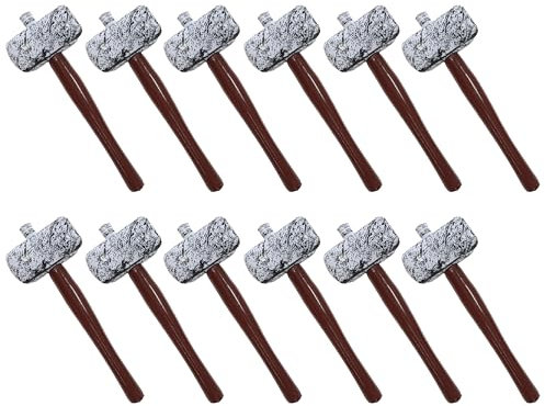 Martello gonfiabile – Confezione da 12 – robusto martello gonfiabile – Accessorio per costume