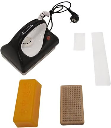 F Fityle Ski- und Snowboard-Tuning-Set, Eisen, Ski- und Snowboard-Wachseisen, Werkzeuge, einstellbare Temperaturregelung, Brettschaber, Gelb