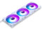 PHANTEKS M25 Gen2 PC Fan 140mm RGB 3-Pack – Reverse Blade Gaming PC Fan White | PWM Fan - up to 1,800 RPM - Modular System - High Airflow - Low Vibration - Quiet