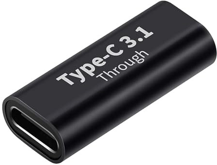 Adaptador USB C hembra a hembra - Adaptador tipo C hembra a hembra | Admite carga rápida y extensión de transferencia de datos, velocidad de hasta 10 GBbps | Adaptador tipo C de carga rápida para PC,
