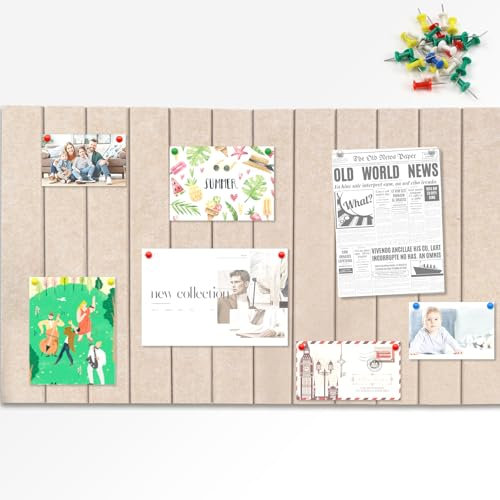 Filz Pinnwand Selbstklebend 60 x 40 cm Filz-Pinnwand Memo Boards Bulletin Board Filzpinnwand Wanddekoration mit 25 Pinnnadeln für Wände in Schulen Wohnungen Büros