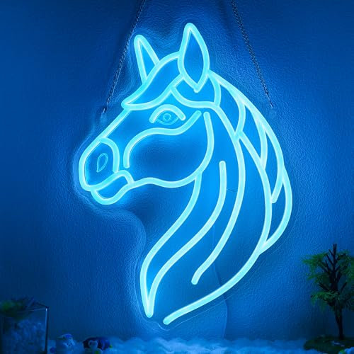 Pferd Neon Zeichen Wandkunst, dimmbare LED Wanddekoration mit USB-Strom, Pferd Geschenke für Kinder Mädchen Jungen Schlafzimmer Dekor, Mädchen Geburtstag Geschenke