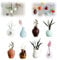 8 Pcs Ceramic Fridge Magnet Vases - Mini 3D Vase Refrigerator Magnets, Cute Mini Fridge Magnets, Miniature Plant Decorations for Home Office Decoration Flower Arrangement