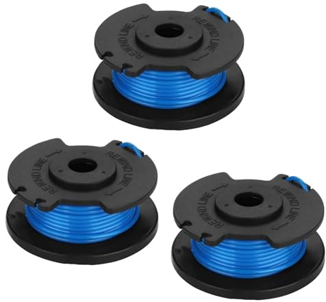 Txdzking Trimmerspule kompatibel mit Ryobi RAC124 AC14RL3A OLT1832 RLT183215 RLT2925 RLT1825M13, 1,65 mm Spulendraht-Ersatz für Ryobi 18 V 24 V 40 V schnurlosen Rasentrimmer, 3 Stück