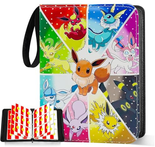 Card Binder 900 Pockets, 9 Pocket Premium Trading Card Album Folder with 50 Double-Sided Removable Sleeves, Portable Game Collection Cards Storage Holder Case with Zipper for Boys Girls Gifts