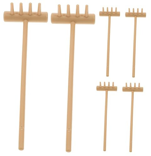 EXAOMBLE 6pièces Mini Râteaux Zen Pour Bac à Sable Accessoires De Jardinage Et Décoration De Table Râteaux Miniatures