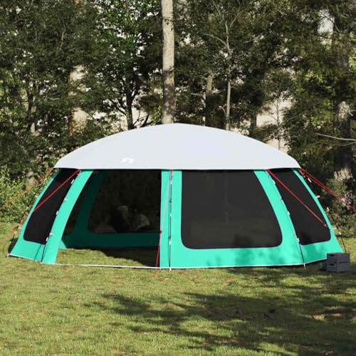 Emmtore Carpa para Piscina con Desmontables y Paredes Azul 690x690 cm Verde mar