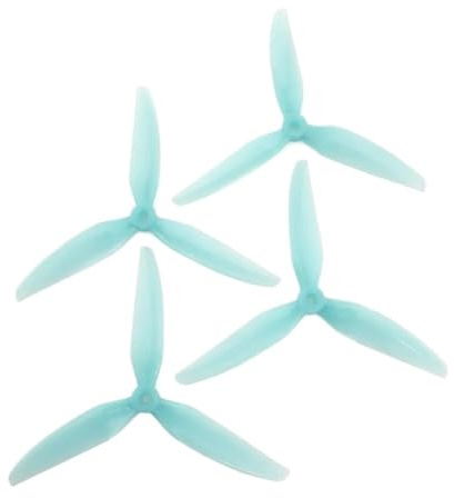 2 Paare DP6X3X3 V1S 6x3 6 Zoll 3-Propeller Kompatibel mit RC-Drohnen-FPV-Rennsporteile kompatibel mit Multi-Rotor-Flugzeugzubehör(BLUE)