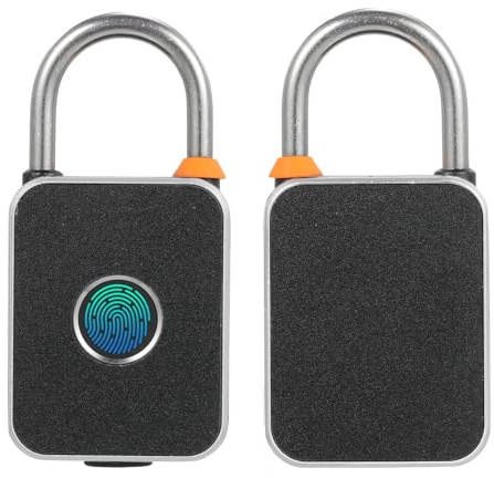 Candado Huella Digital Impermeable, Candado Inteligente Aluminio sin Llave para Bolsas Gimnasio Equipaje con Desbloqueo Biométrico y App