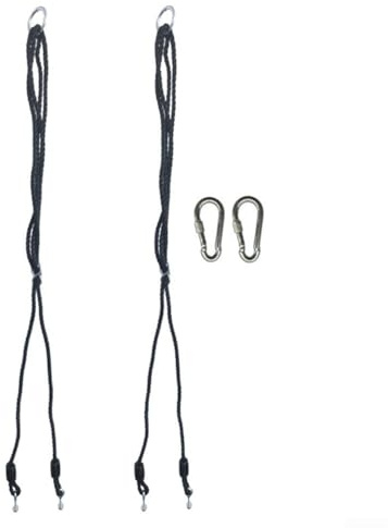 Juego de 2 cuerdas ajustables con hebillas de escalada y tuercas de bloqueo, perfectas para mejorar el equipo de juego al aire libre en patios traseros y parques infantiles