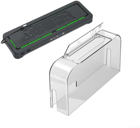 Juego de ventilador de refrigeración y cubierta antipolvo para Nintendo Switch 2 | Material ABS, diseño transparente, refrigeración eficiente para juegos