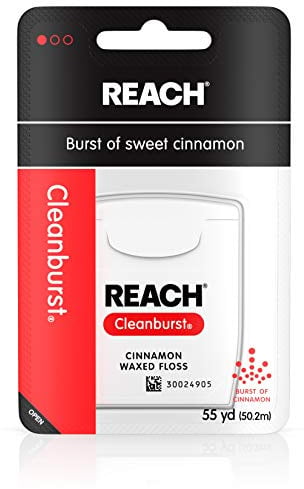 Reach Clean Burst Dental Floss, Wached, Cinnamon, 150 m