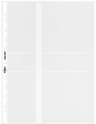 Rexel Nyrex CD Pocket Multi-Punched with Label Sections for 2 CDs A4 Clear Ref 2001007 [Pack of 5]
