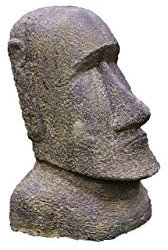 Steinfiguren Osterinsel Kopf, Osterinselkopf, Figur aus Steinguss, Witterungsbeständig, Frostfest