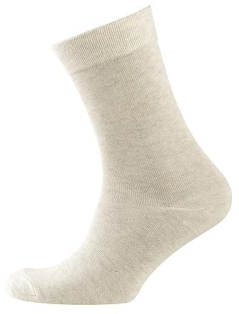 Nur Der 3er Pack Ohne Gummi Socken mit Komfortbund ohne Einschneiden aus weicher Baumwolle Herren, beigemel., 43-46