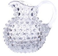 Petite carafe en verre de Bohème façon picots