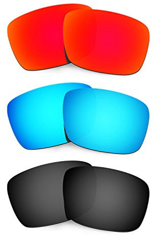 HKUCO Plus Mens Replacement Lenses For Oakley Fuel Cell Sunglasses Red/Blue/Black Polarized