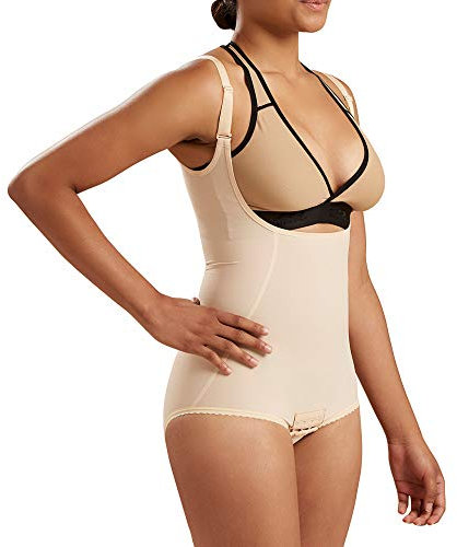 MARENA SFBHA2 Damen Miedergürtel mit hohem Rücken, ohne Verschluss, Bikini-Länge - postoperative Shapewear Unterstützung, Beige, X-Large