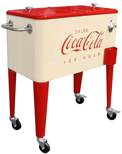 Leigh Country CP 98111 Coca-Cola Rolling Kühler, Creme und Rot, 60 Qt