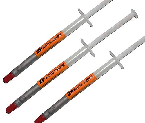 r2digital® 3x PASTA TERMICA > 1.22 W TERMOCONDUTTIVA BASE ARGENTO SIRINGA 1 Gr Professionale per CPU GPU CHIPSET PC Elevata conducibilità Termica Bassa Resistenza Thermal Grease forte conduzione