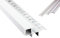 T-40 LED Alu Fliesenprofil Treppenprofil Stufen 12mm weiss + Abdeckung Abschlussleiste Fliesen für LED-Streifen-Strip 1m opal