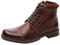 Jamron Uomo Vera Pelle Occidentale Vintage Derby Stivali Cerniera Lampo Stivaletti Marrone SN01730 EU42