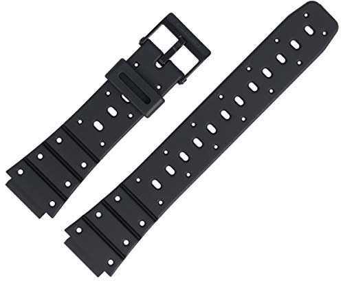 Casio Uhrenarmband 17mm Kunststoff Schwarz - SDB-500W
