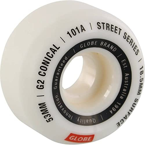 Globe G2 Conical Street Wheel Rollen, Weiß/Essential (Mehrfarbig), 53mm