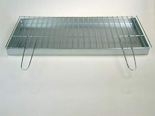 BitWa Aschekasten und Grillrost mit Klappgriffen 70x30 cm im Set Grillkamin