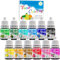 Food Colouring - 12 Colour Liquid Concentrated Icing Food Colouring Set for Baking, Airbrush, Cake Decorating - Vibrant Food Colour Dye for Fondant, Soap Making Supplies Kit, DIY Crafts - 6ml Each