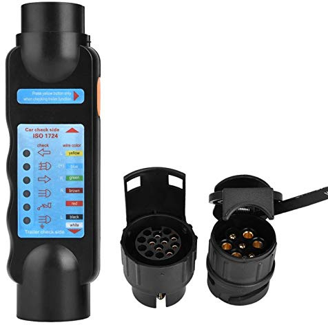 anhängerkupplung tester 13 polig,anhängersteckdose prüfgerät,anhängersteckdose prüfgerät,Anhängerstecker Tester, Anhänger Prüfgerät 12V 7Pin / 13Pin Abschlepplicht Verkabelung Kabel Stromkreis Steckdo