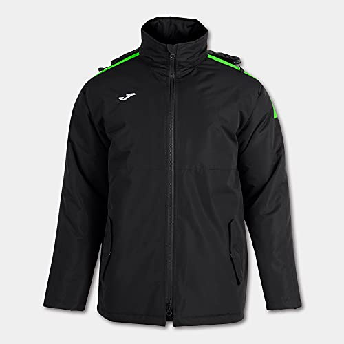 Joma 2XS Anorak Trivor, Unisexe-Adulte, Noir/Vert Fluo