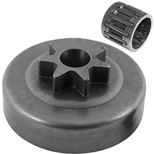 Realman 503159802 503 15 98-02 3-1/4 x 7 Drive Teeth Clutch Drum Bearing Sprocket Kit for Oregon 106658X GB HU407-J7N Husqvarna 40 45 49 Jonsered 410 420 425 435 2041 2045 2050 325X7T Chainsaw