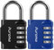 Puroma Zahlenschloss für Schließfach, 4-stellig, wasserdicht, Vorhängeschloss für Schule, Fitnessstudio, Sport, Zaun, Werkzeugkasten, Tor, Koffer, Outdoor, Hasp Aufbewahrung (Blau & Schwarz)