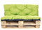 Set di cuscini per pallet per esterni, per interni (cuscino 120 x 60 cm + schienale 120 x 40 cm, lime)
