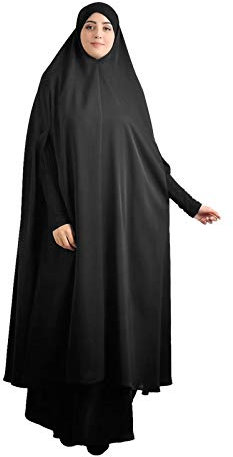 Bluelucon Kaftan Damen Lang Arabisch Burka Ganzkörper Damen Abaya Kleid Tesettür Giyim Ramadan Kleidung Mit Hijab Kleid In Voller Länge Schwarz XXL