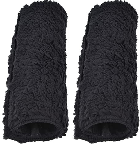 Atyhao Rollstuhl-Armlehnenbezug, Herbst/Winter, Bürostuhl, Lammwolle, Schaumstoffschicht, Armpolster-Zubehör, 1 Paar Bürositz-Sessel-Schonbezug